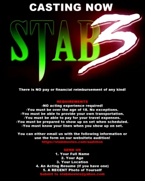 Now Casting Stab 3