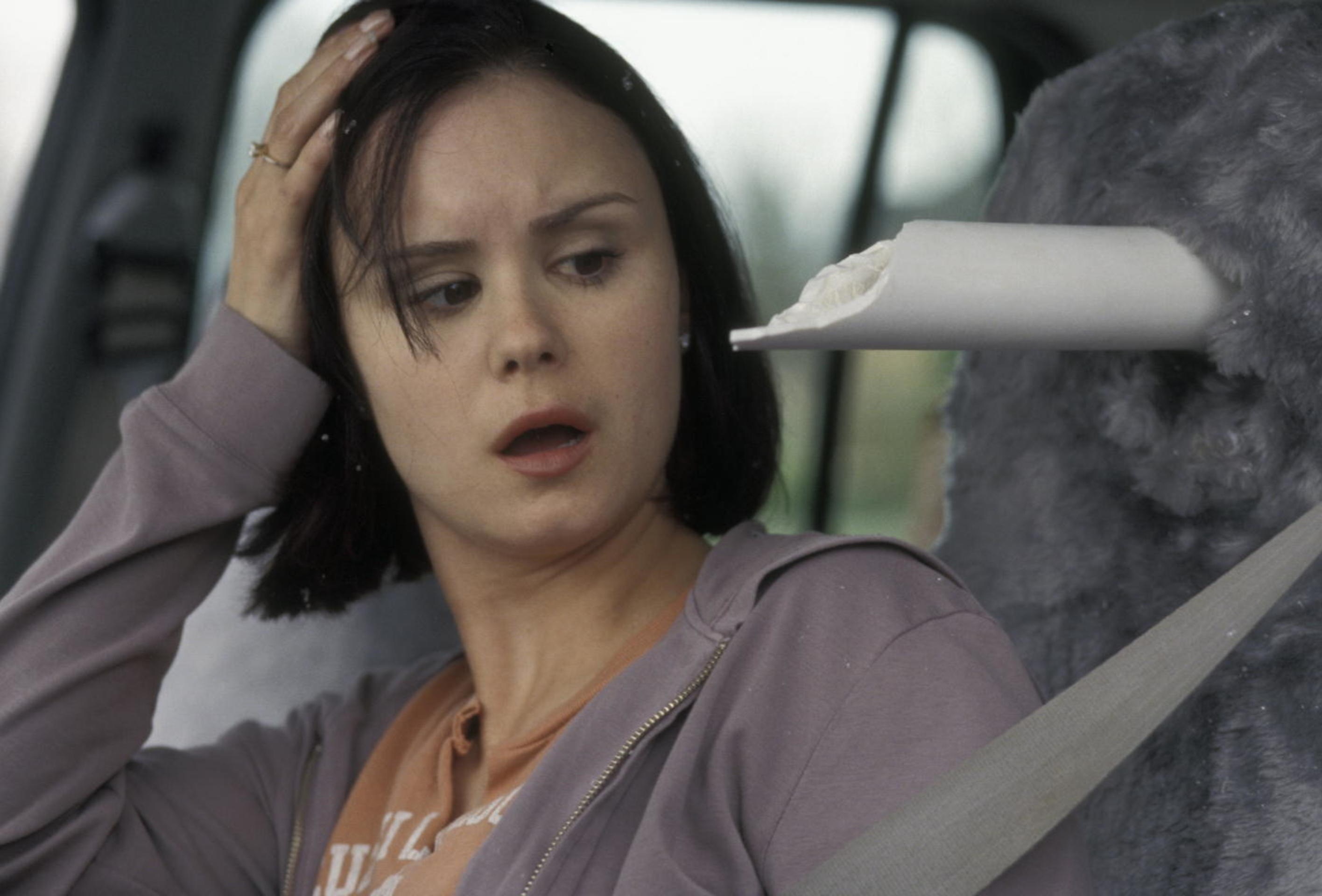 Final Destination 2 — Kat behind the deployed airbag