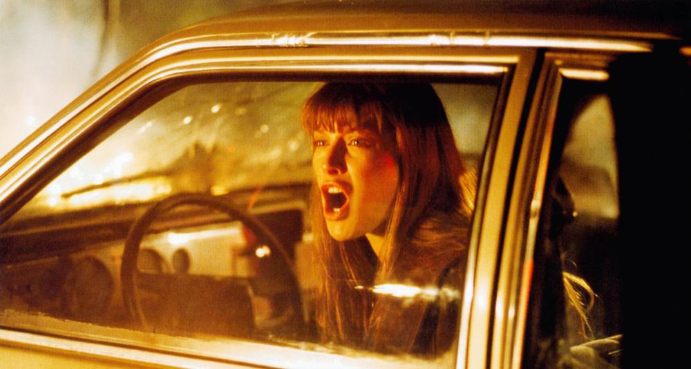 Clear trapped inside the car.
