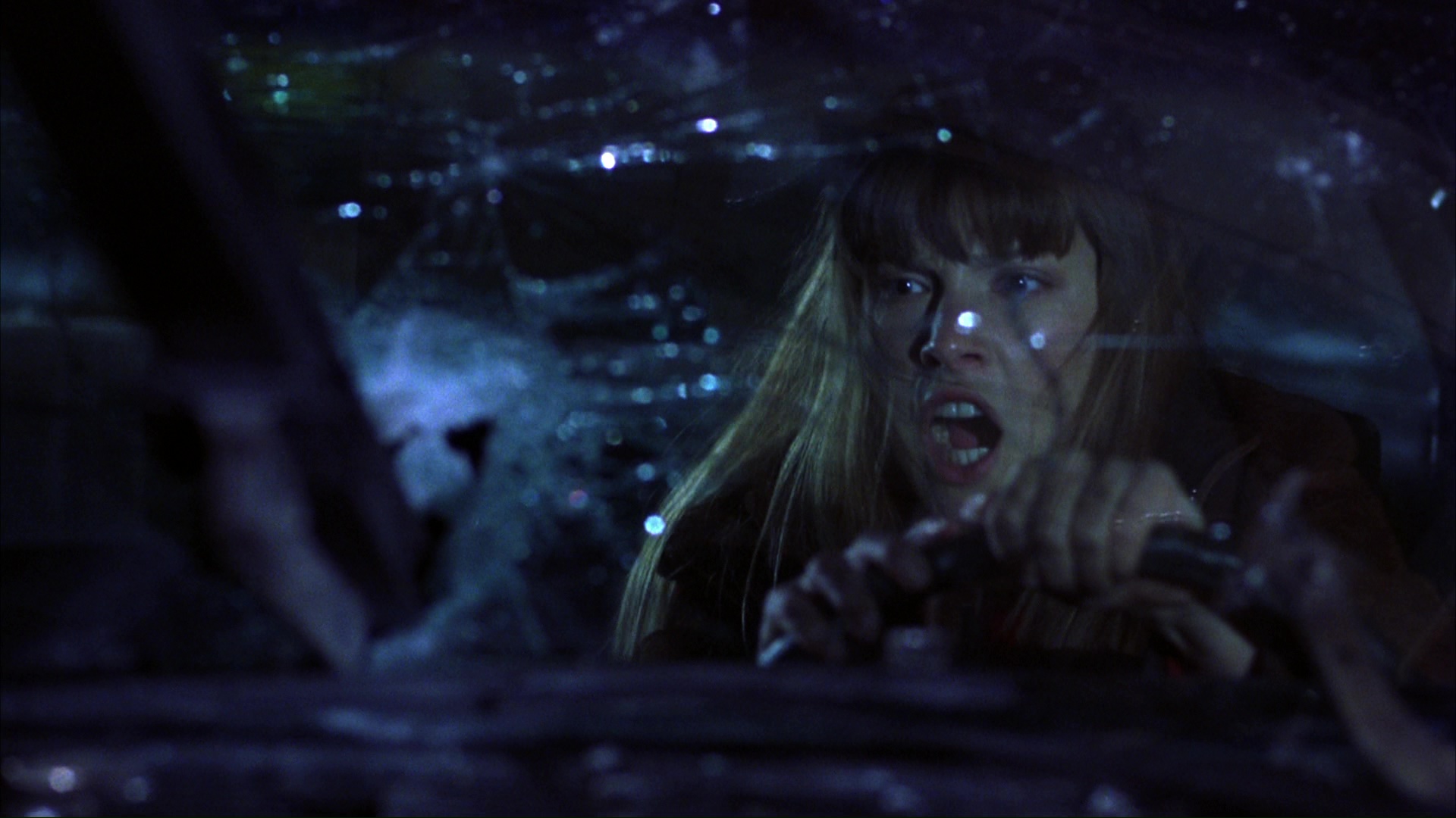 Clear's escape from the garage. Film frame 01378.
