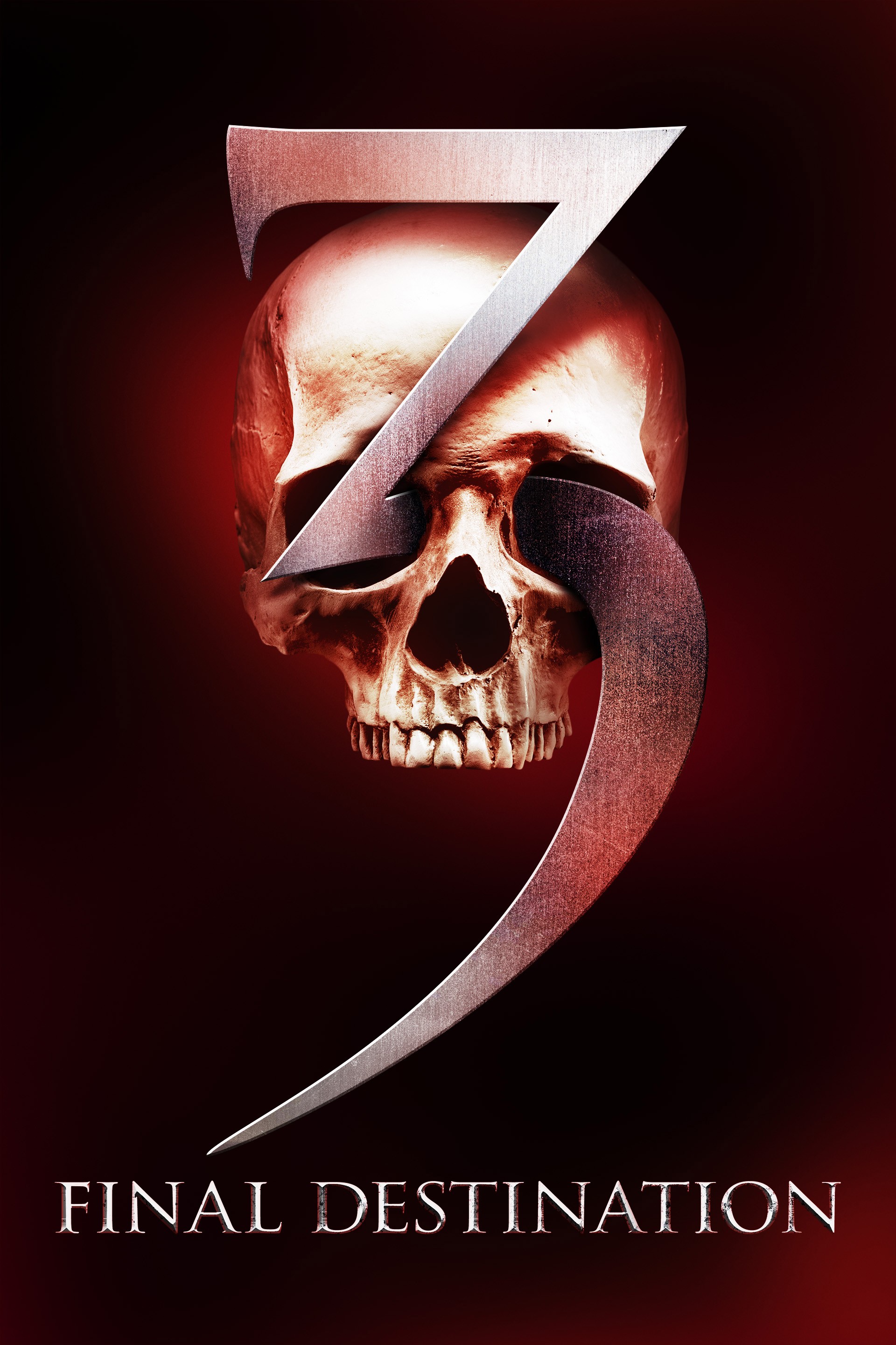Orange skull and metallic numeral 3 digital key art.