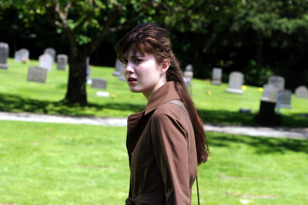 Wendy in the cemetery.