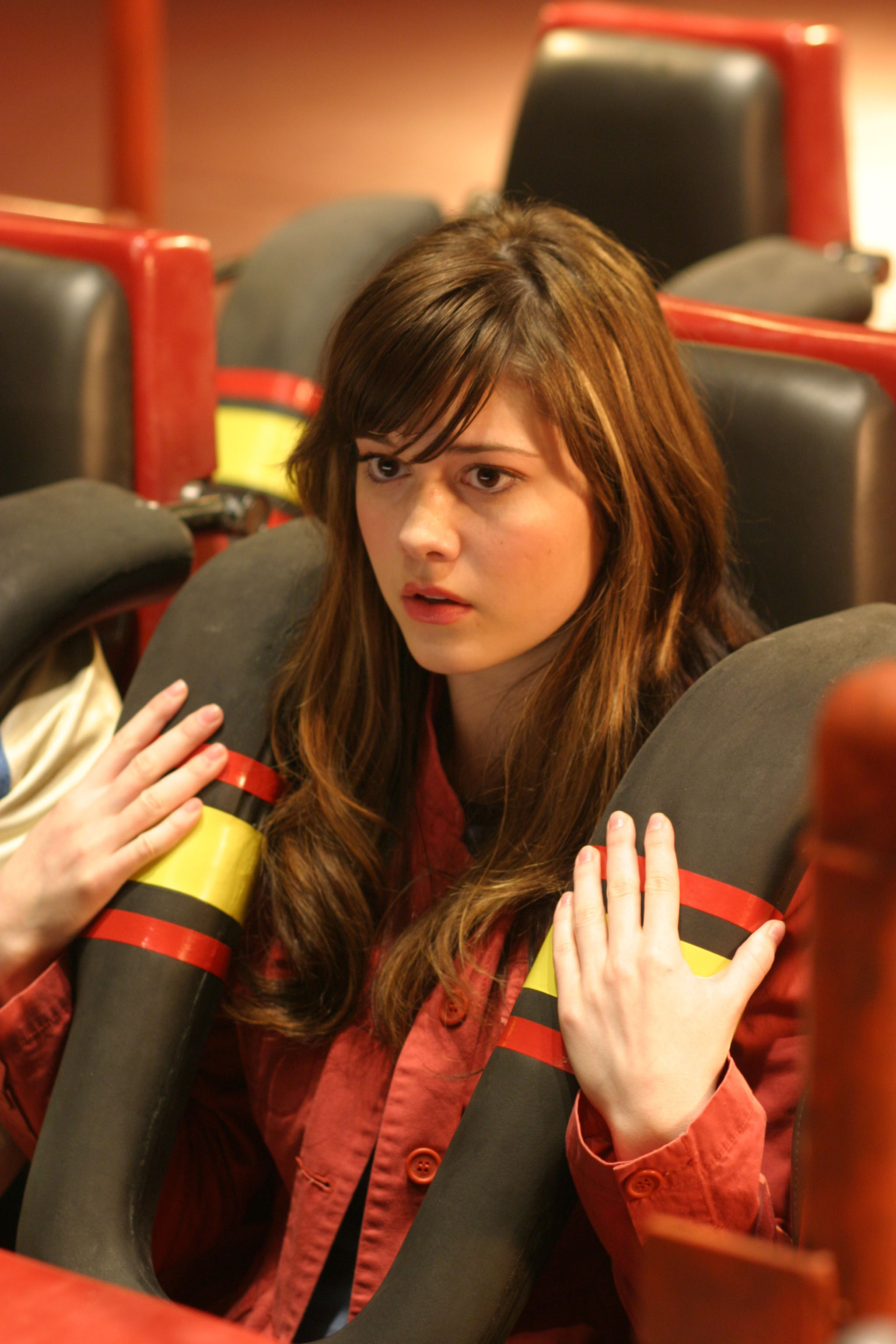 Final Destination 3 — Wendy gestures from the coaster seat