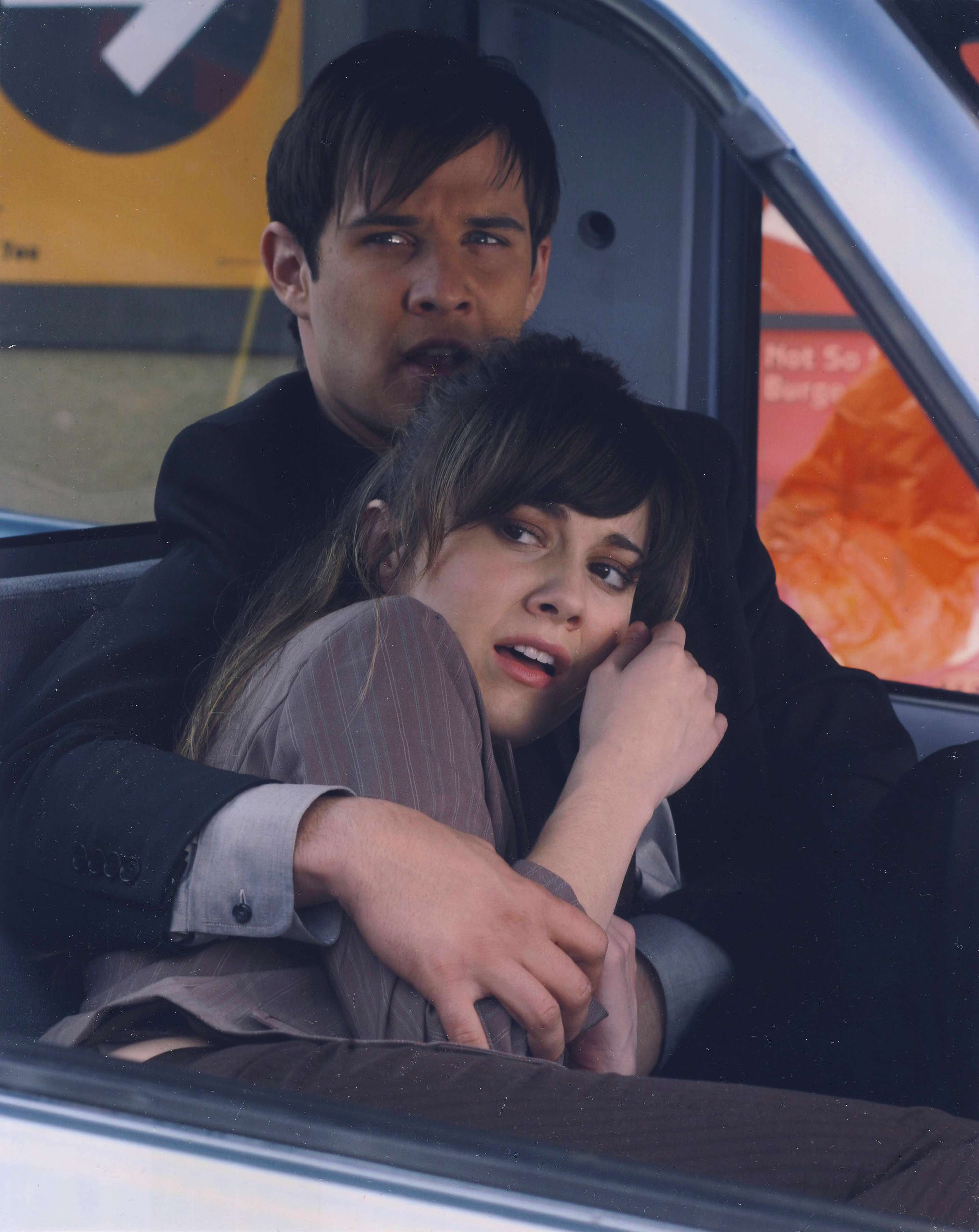 Final Destination 3 — Wendy and Kevin react inside their vehicle
