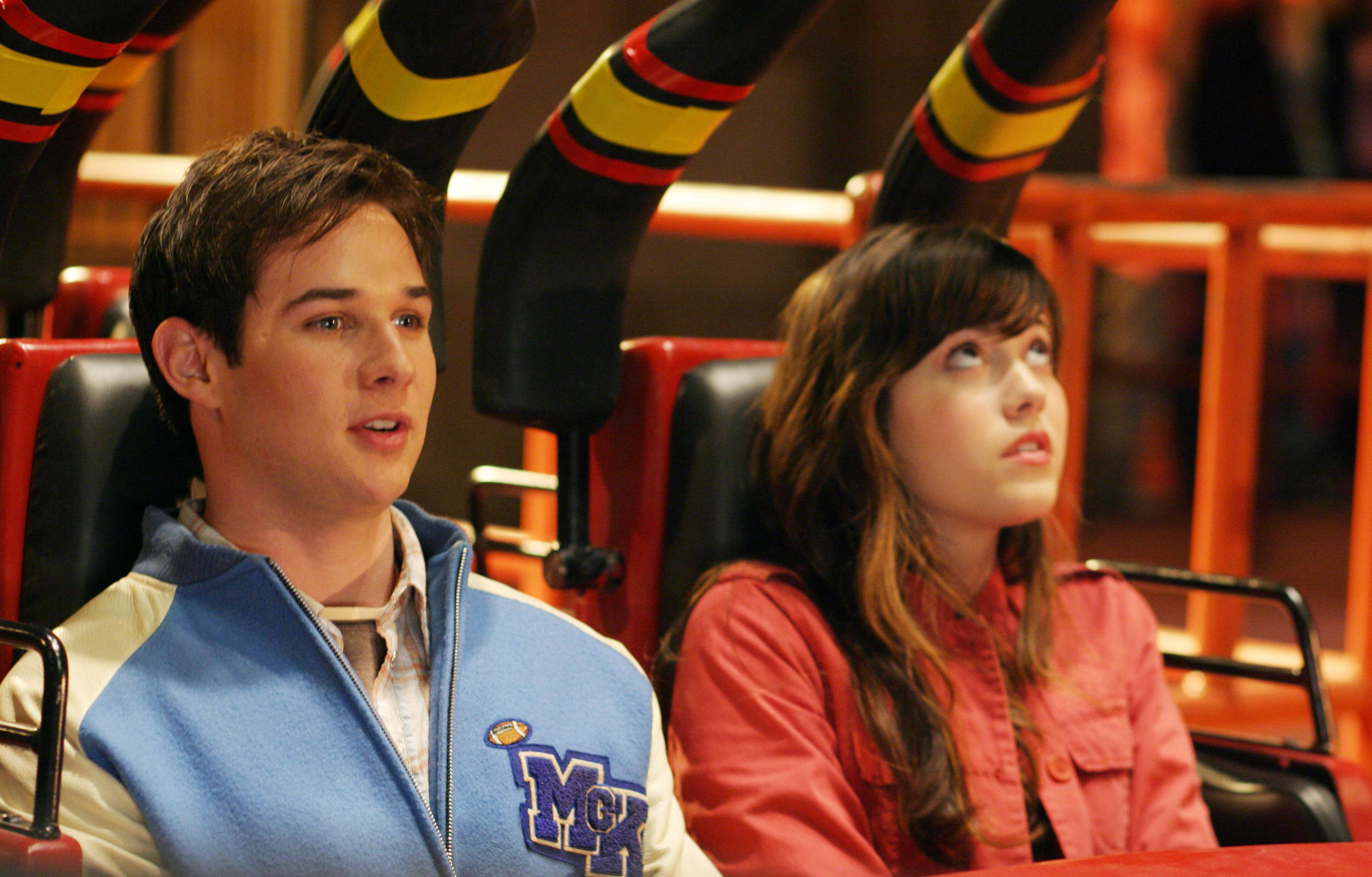 Final Destination 3 — Kevin and Wendy seated in the coaster