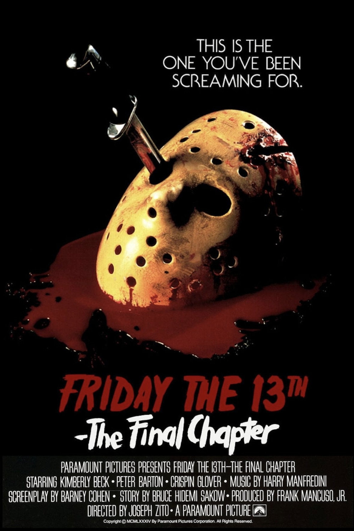 Friday the 13th: The Final Chapter (1984) poster