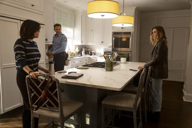 Sidney, Mark and Tatum in the kitchen.