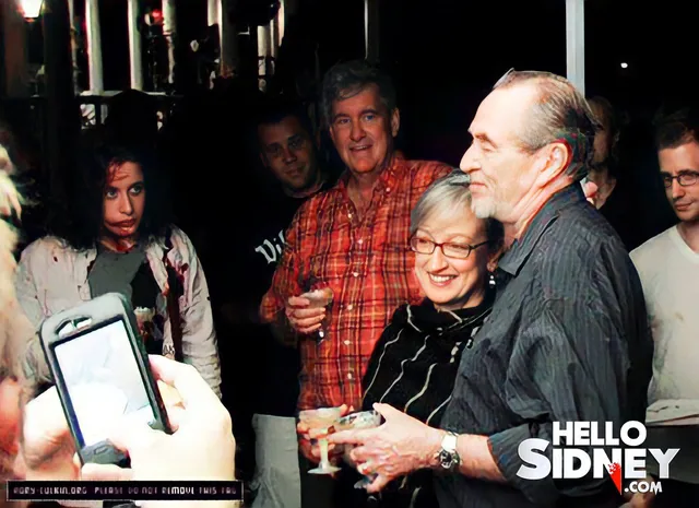 Rory Culkin with Wes Craven and crew.