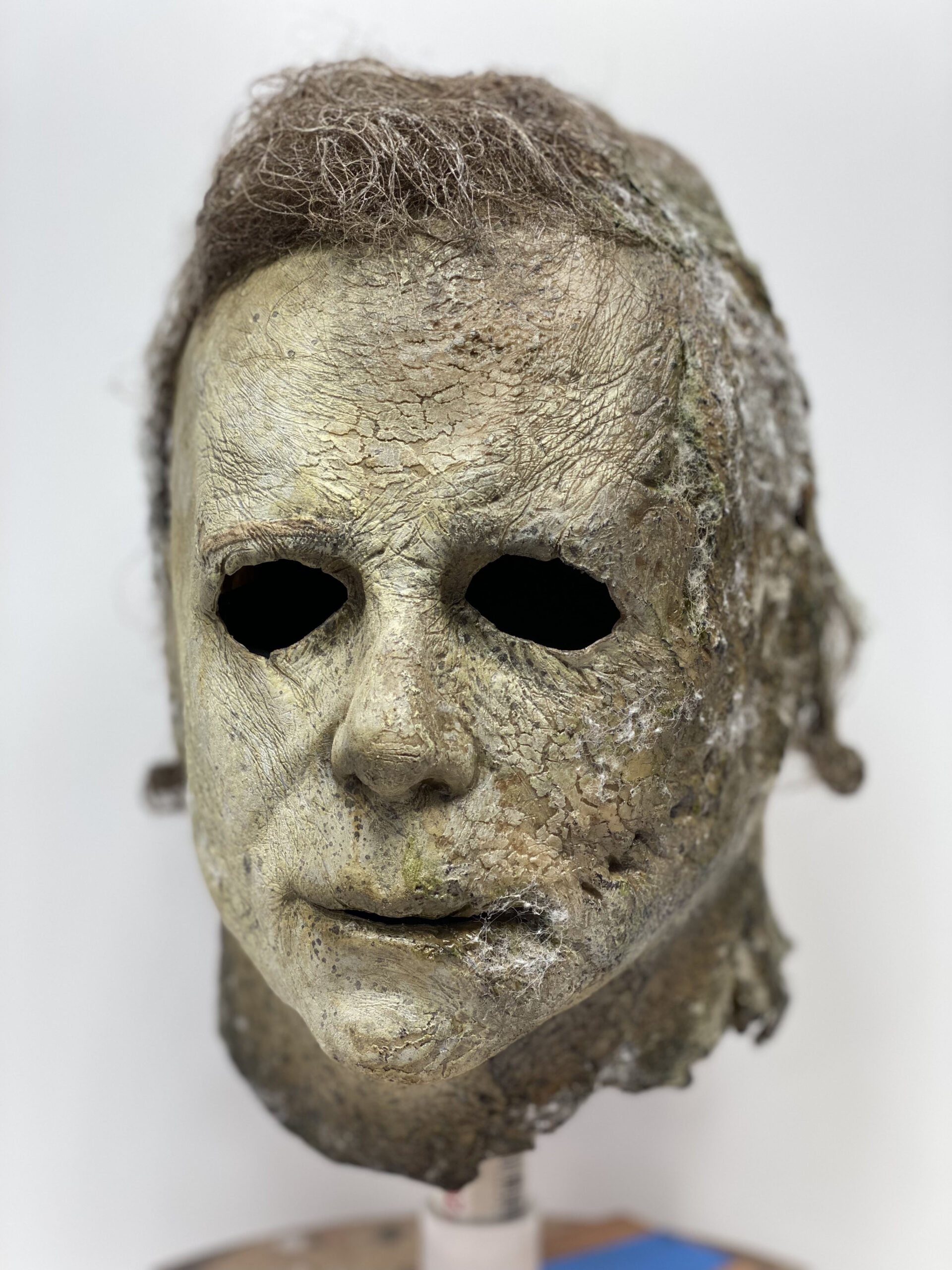 Front workshop view of the finished Halloween Ends mask.