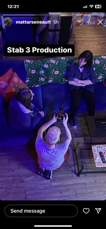 Stab 3: Holiday Horror (2023) — behind-the-scenes image.