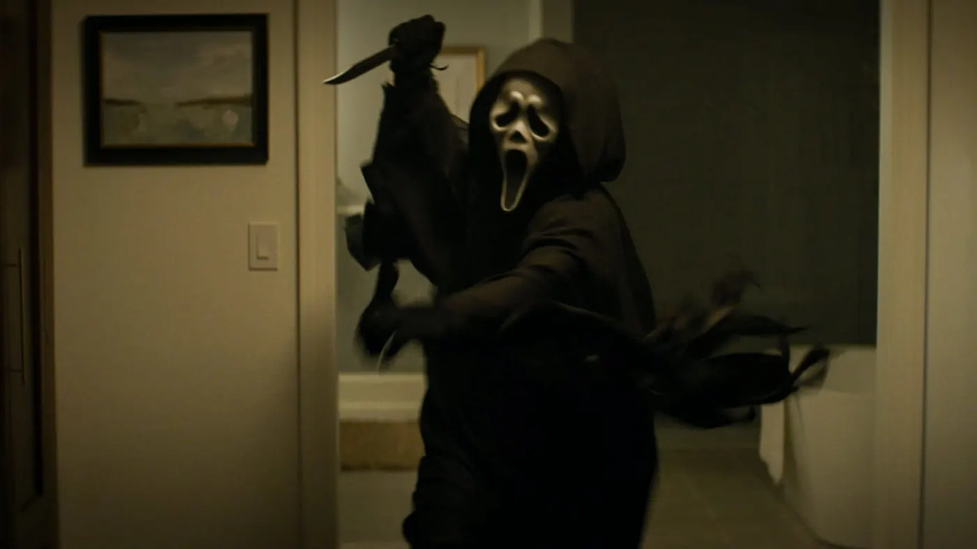 Ghost Face mid-attack