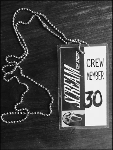 A Scream 2 crew badge.