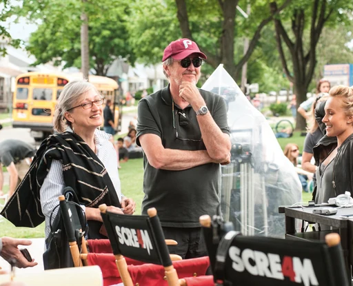 Iya Labunka and Wes Craven during Scream 4.