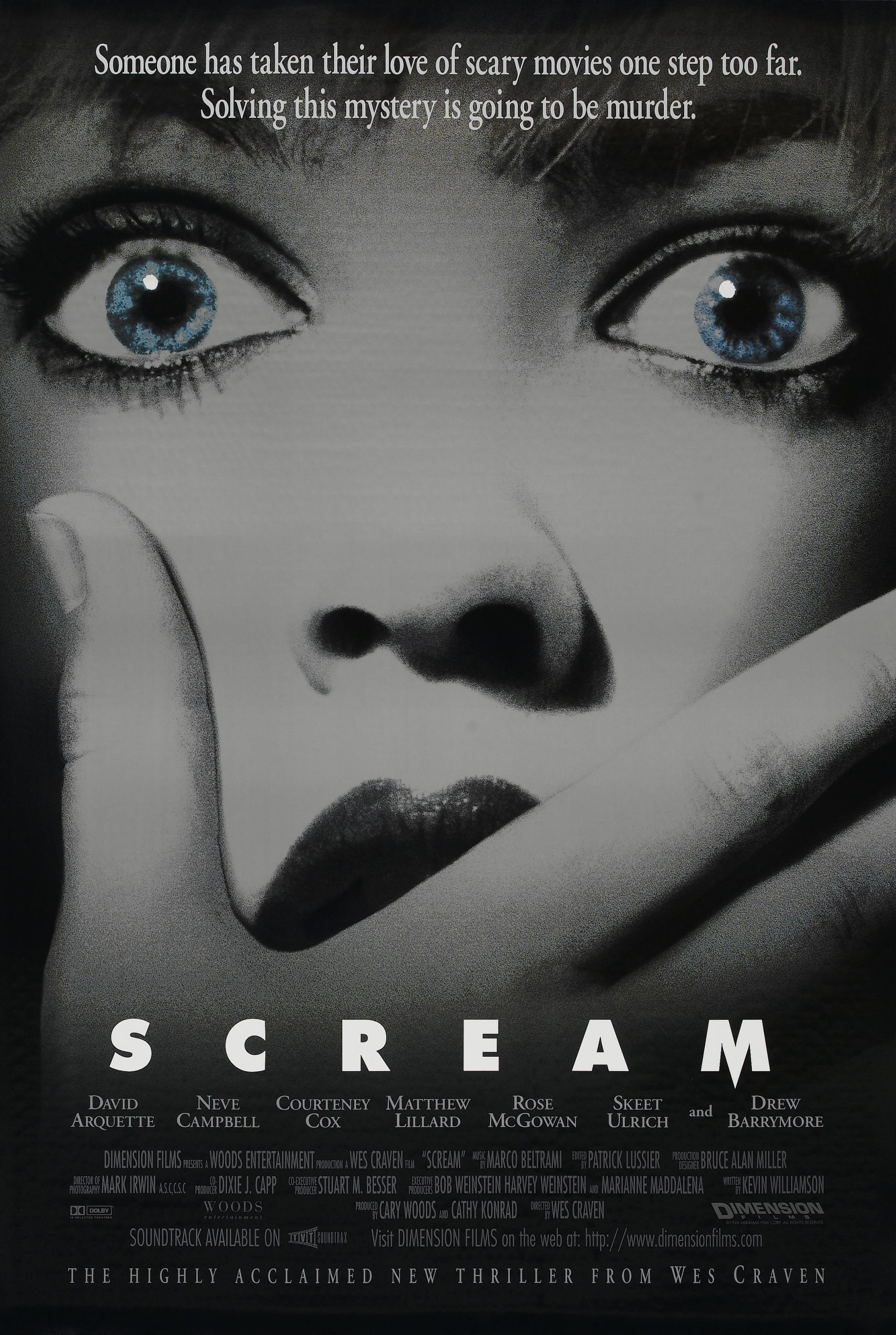 Original black-and-white face poster.