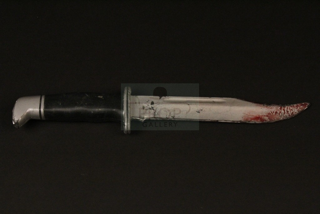 Ghostface foam stunt knife: first blade face. Later catalog photograph.