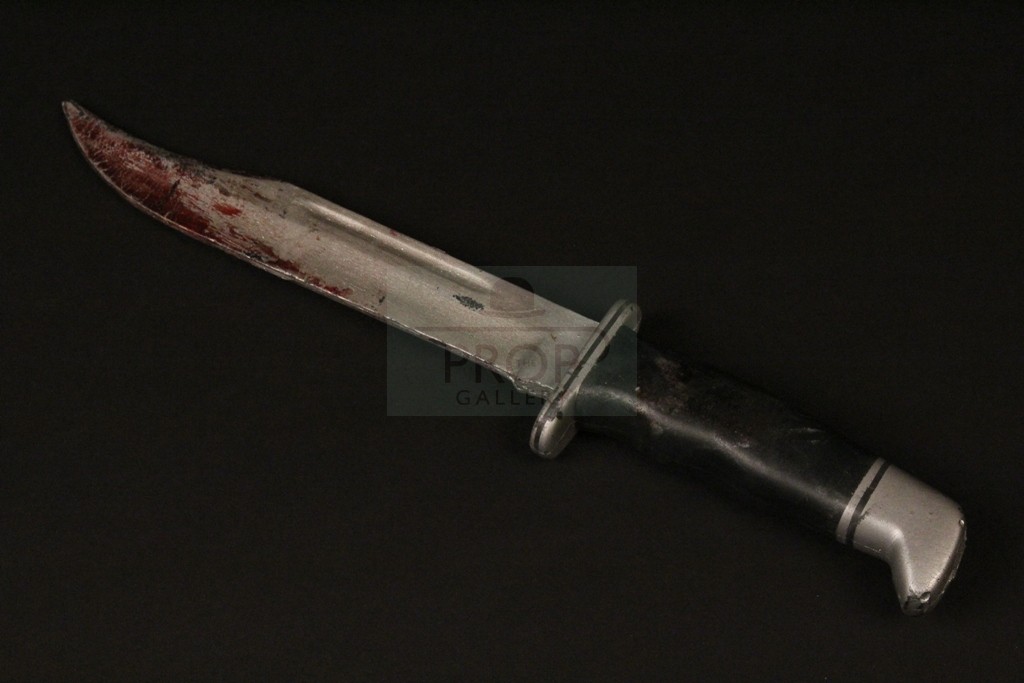 Ghostface foam stunt knife: three-quarter view. Later catalog photograph.
