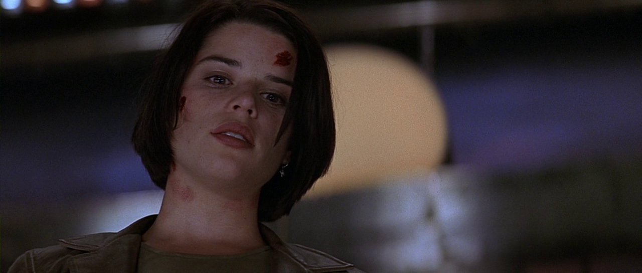 Sidney during the final confrontation. Film frame.